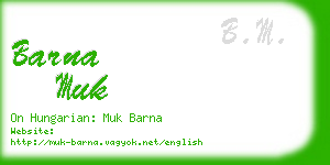 barna muk business card